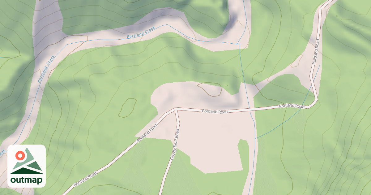 Map of PORTLAND SPUR 1B1