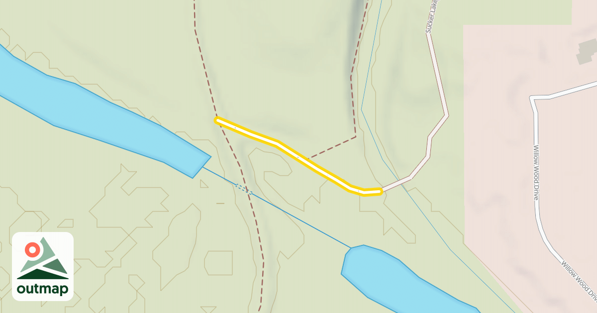 Map of Sucker Lake Nordic Ski Trail