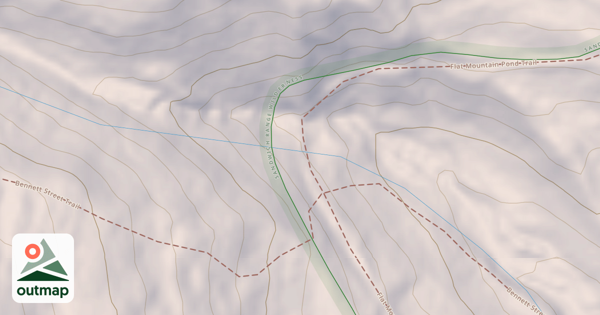 Map of Flat Mountain Pond Trail