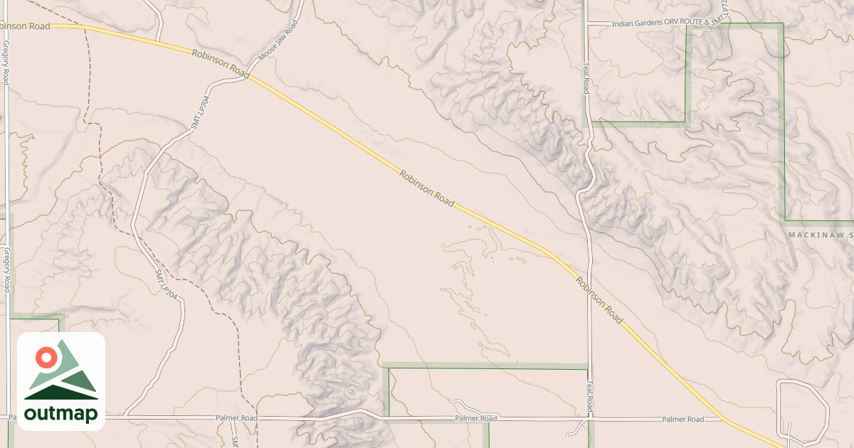 Map of Indian Gardens Orv Route