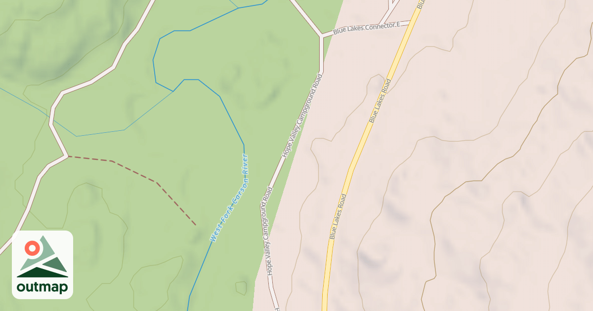Map of HOPE VALLEY SPUR Y