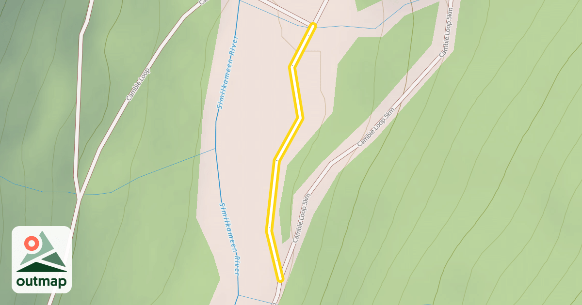 Map of Cambie Loop 2.5km