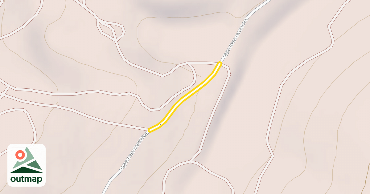 Map of Upper Rader Creek Road