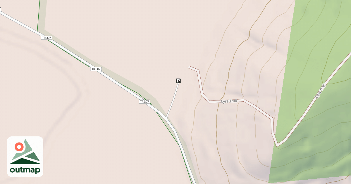 Map of IR LYRA TRAILHEAD