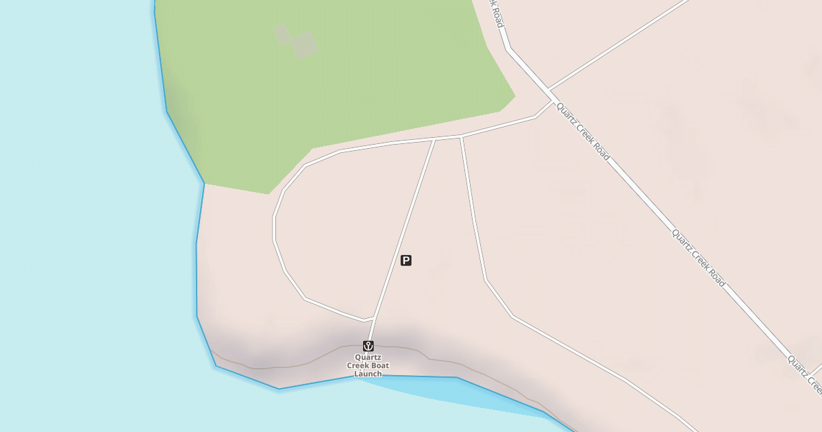 Map preview of QUARTZ CREEK BOAT LAUNCH RD