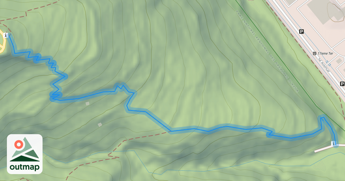 Map of Chemin du Broc à la Bastié