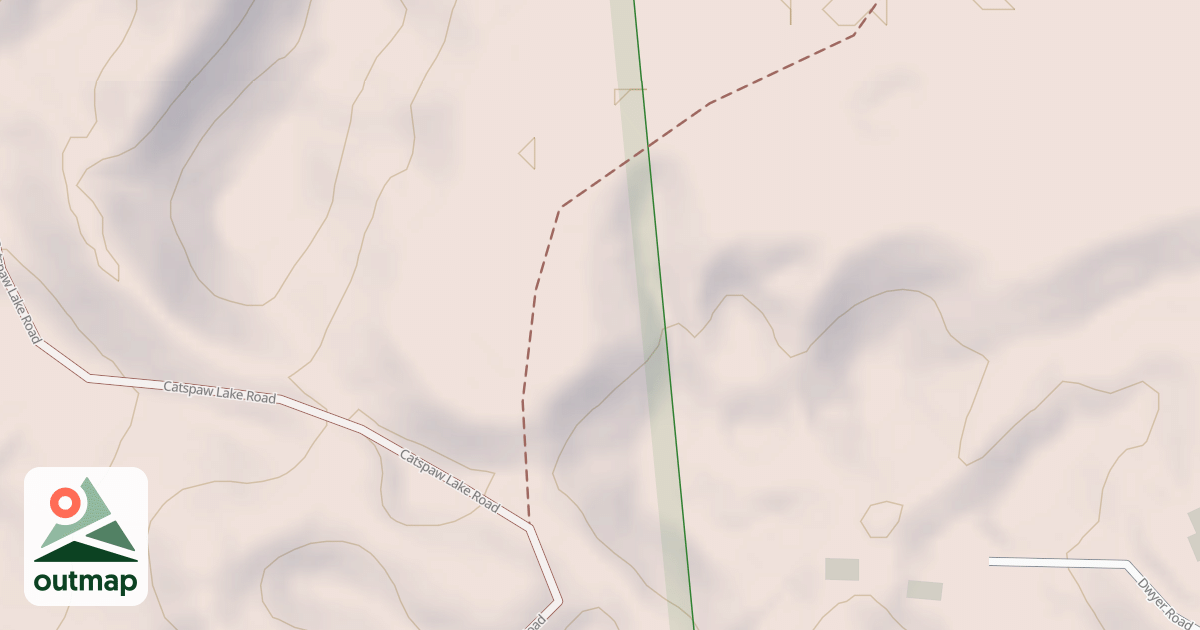 Map of Catspaw Spur Trail