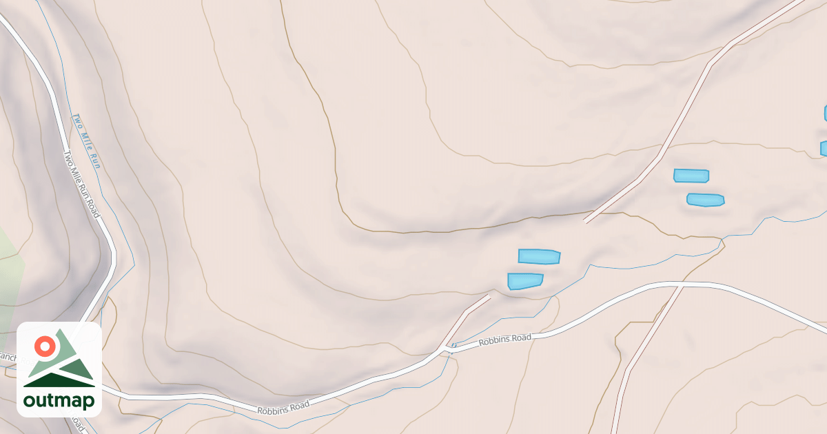 Map of Two Mile Run Snowmobile Trails