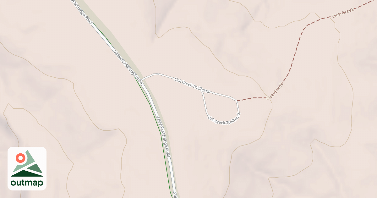 Map of LICK CREEK TRAILHEAD AREA