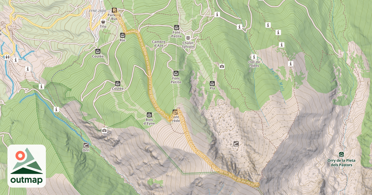 Map of Cambra d'Ase — Eyne 2600
