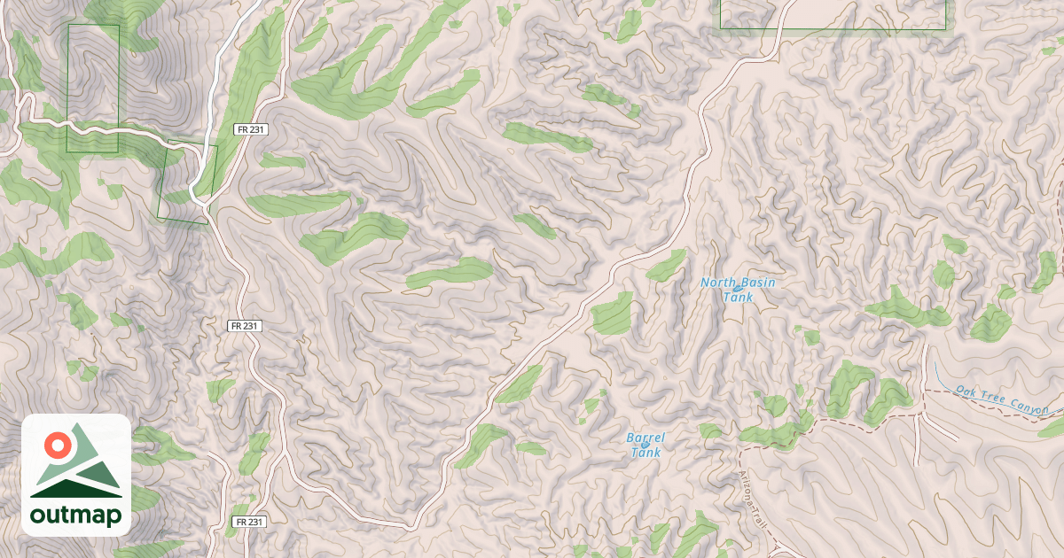Map of BARREL CANYON