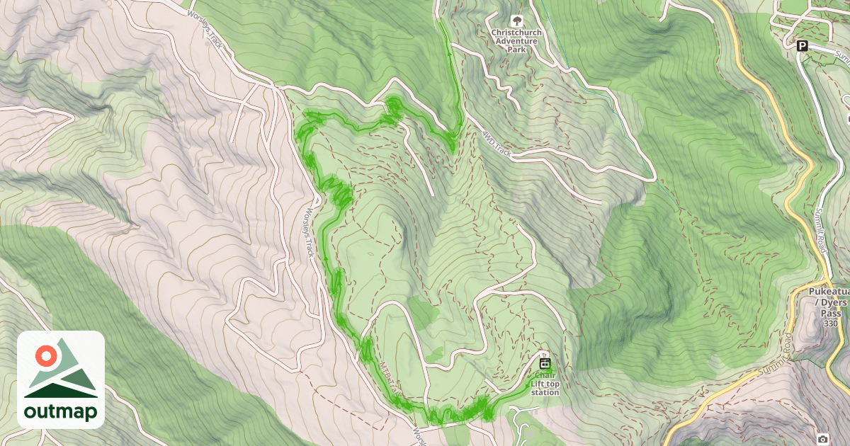 Map of Duncan's Donuts MTB Track