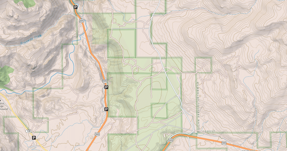 Map preview of BURCHAM FLAT SPUR ROAD