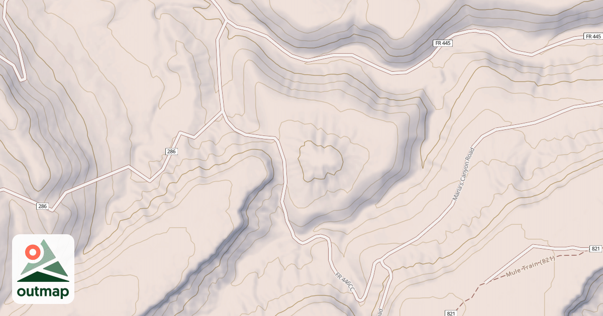 Map of USFS Motor Vehicle Use Map Roads {1191F4A2-684F-46BC-815C-7518E2F3143F}