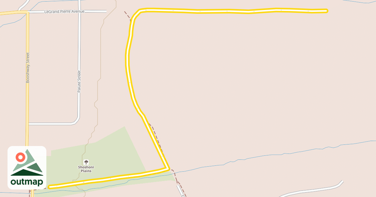 Map of Shoshoni Plains Trail