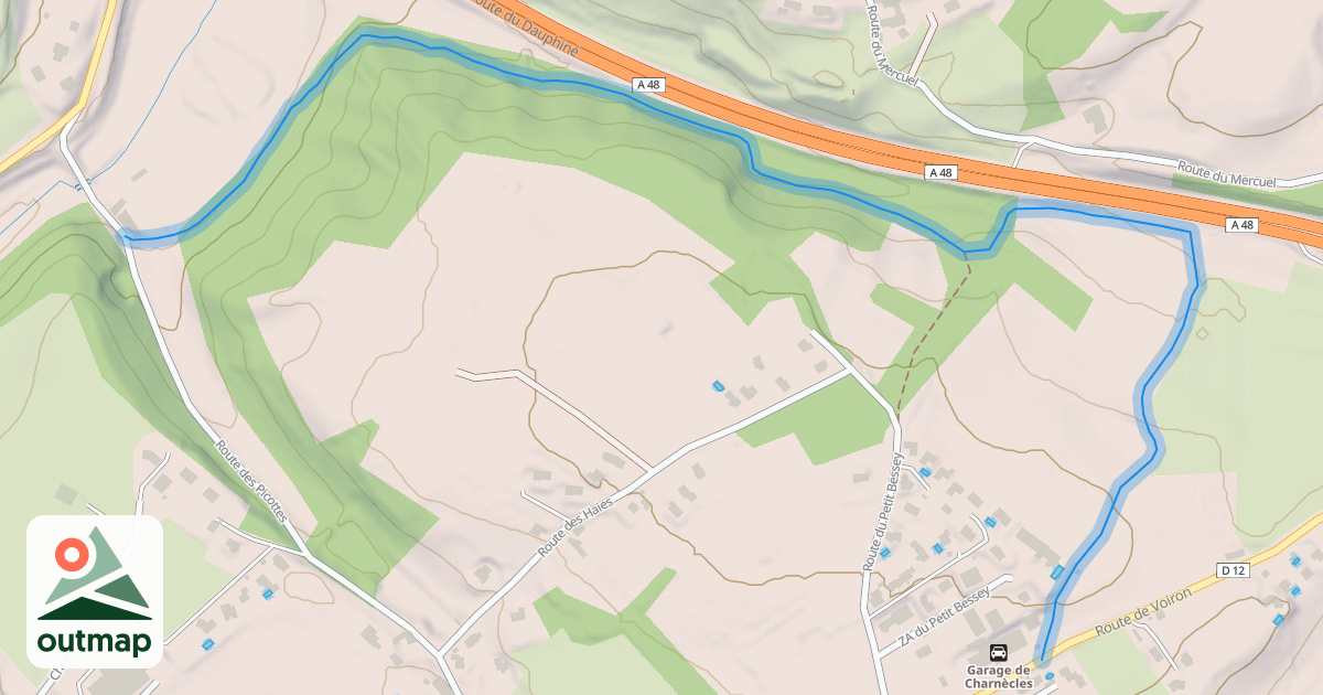 Map of Chemin de l'Étang aux Rivoires
