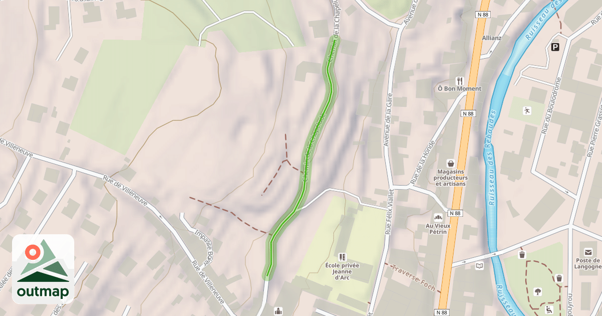 Map of Chemin de la Chapelude