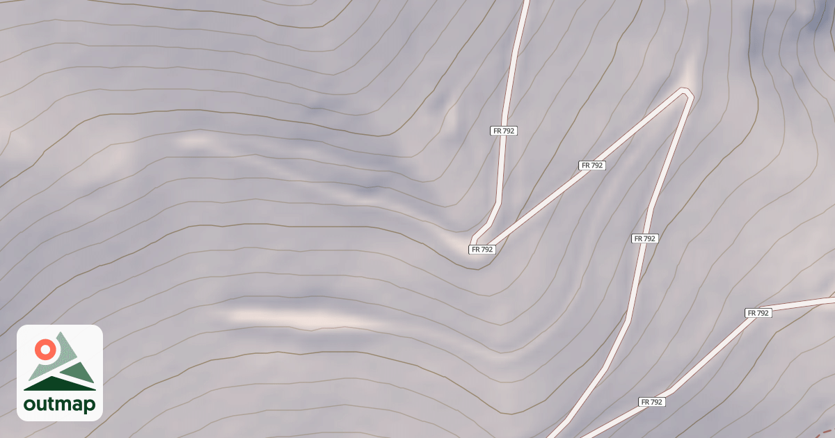 Map of BEDROCK SPUR TO MINE OHV