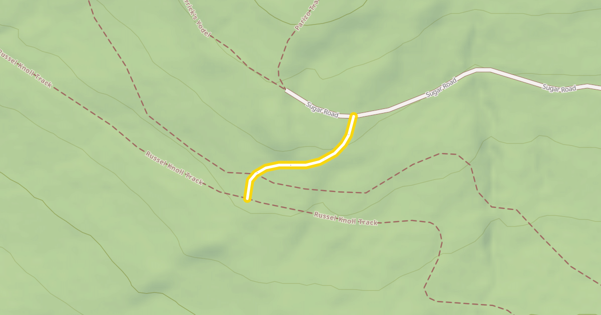 Map preview of Russell Knoll Track (Picnic Knoll)