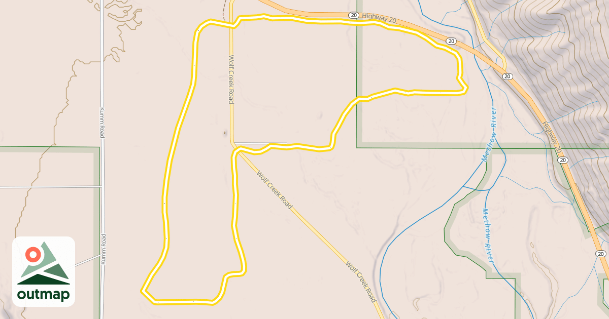 Map of Methow Community Trail- Wolf Ridge to Browns Farm