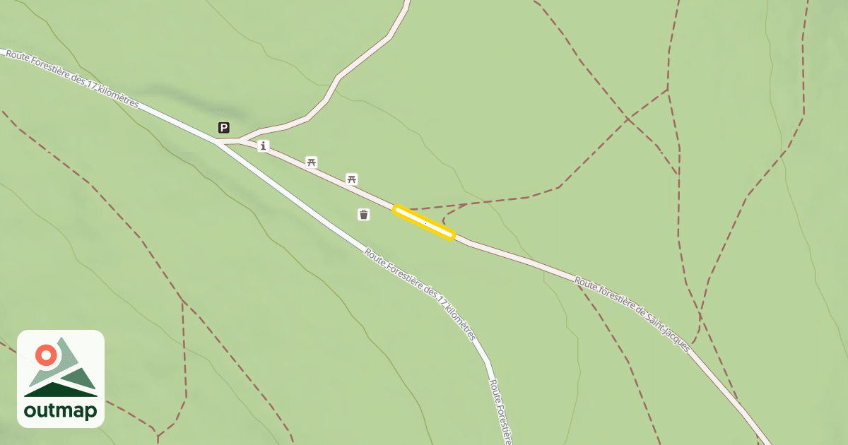 Map of Route forestière de Saint-Jacques