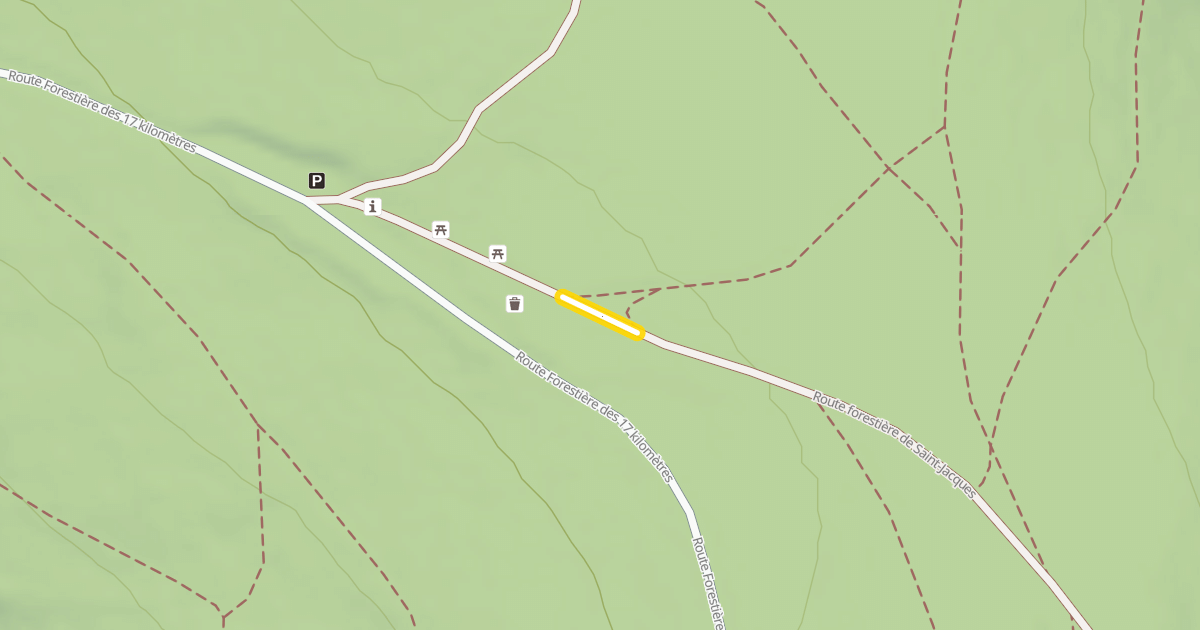 Map preview of Route forestière de Saint-Jacques