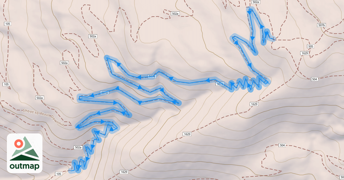 Map of Shout Downhill Trail