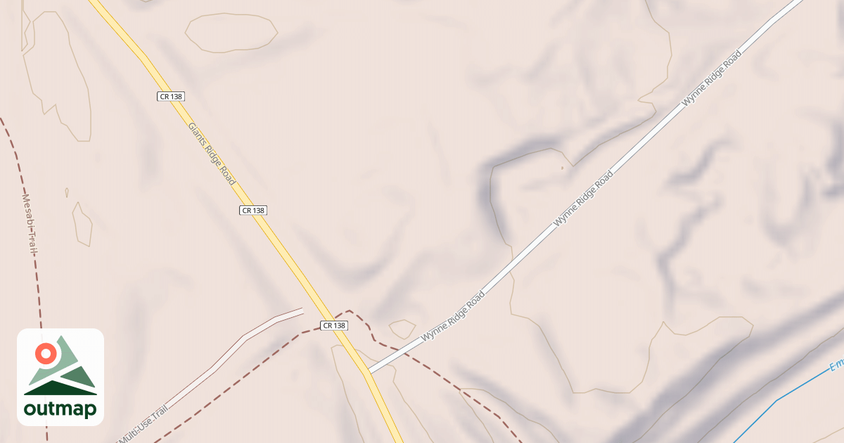 Map of East Range OHV Trail