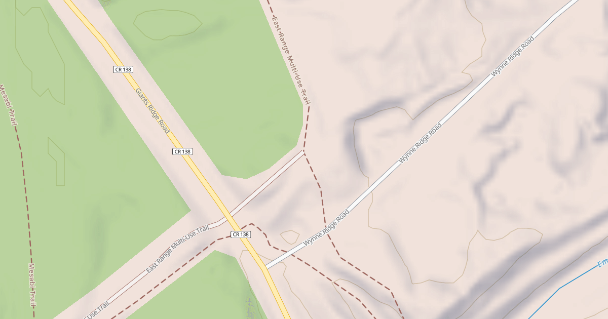 Map preview of East Range OHV Trail