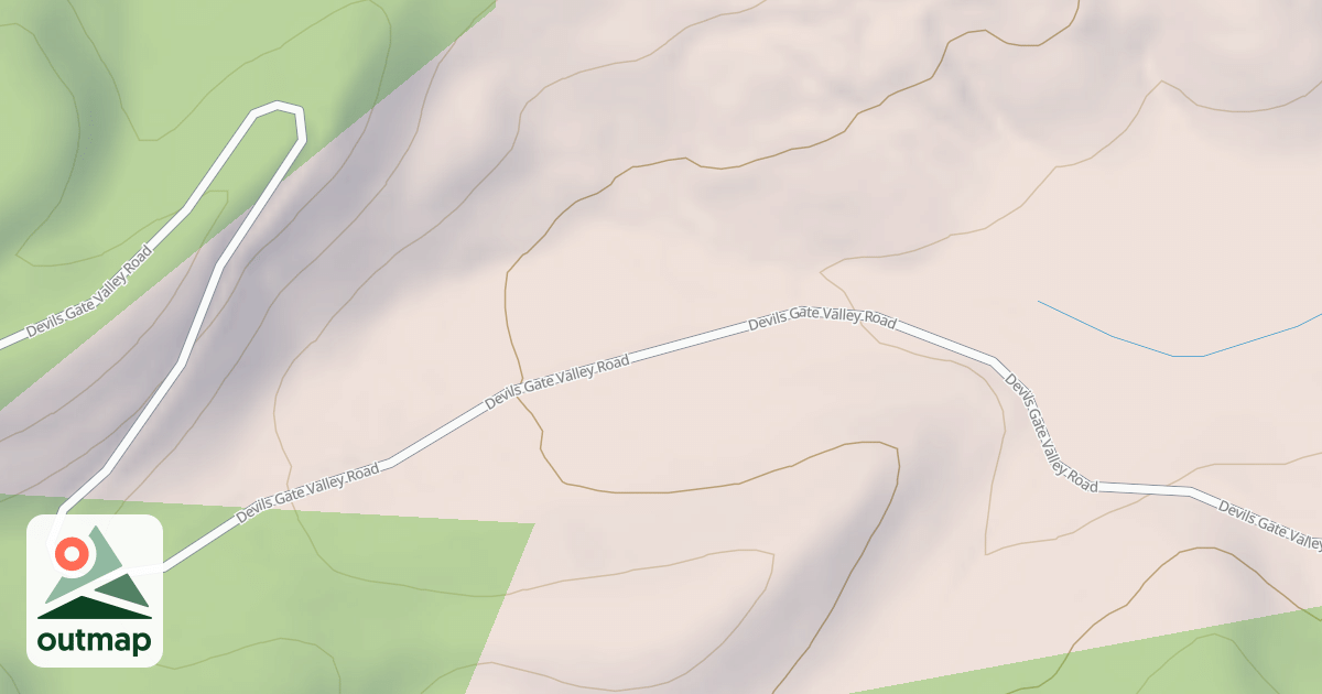 Map of DEVILS GATE VALLEY