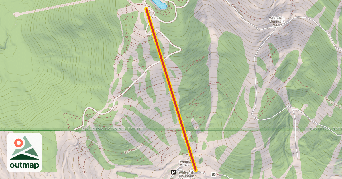 Map of Chair 2 Swift Creek Express