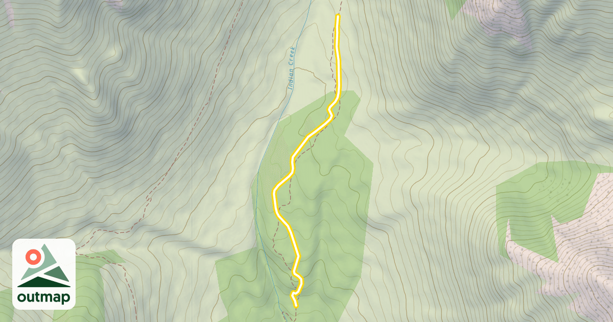Map of Indian Creek Pass Winter Trail