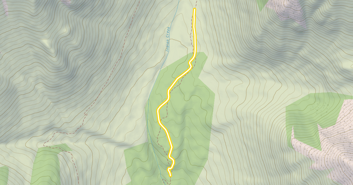 Map preview of Indian Creek Pass Winter Trail