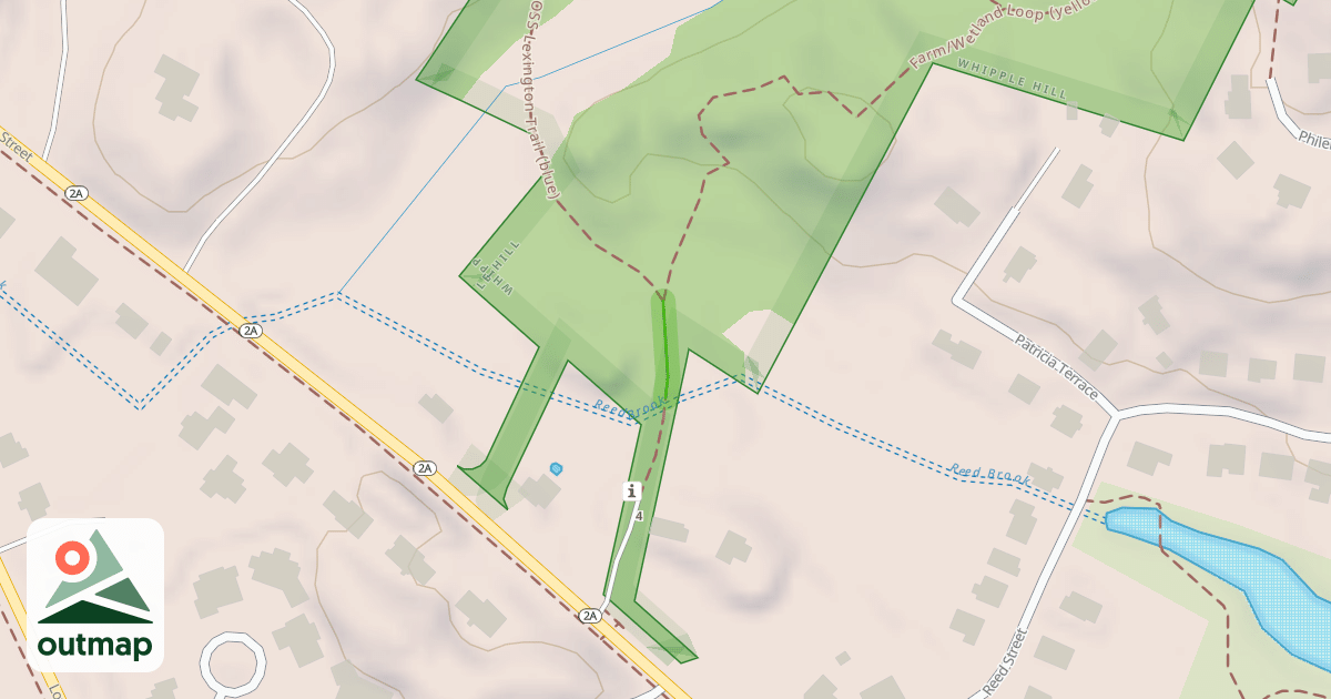 Map of ACROSS Lexington Trail (blue)