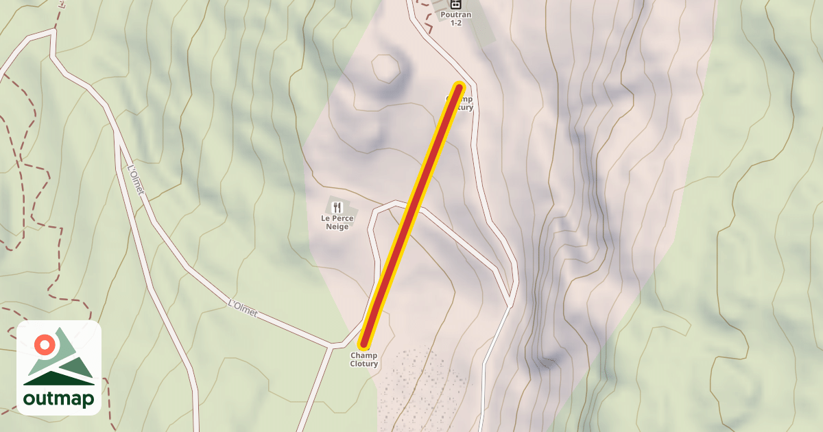 Map of Champ Clotury