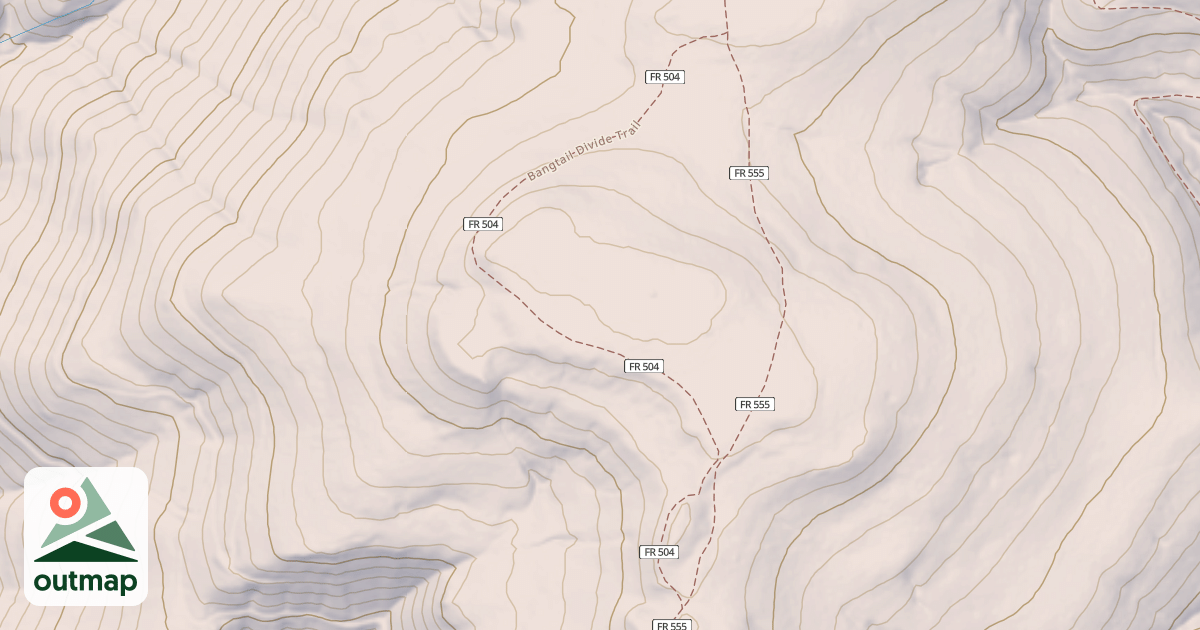 Map of Bangtail Divide