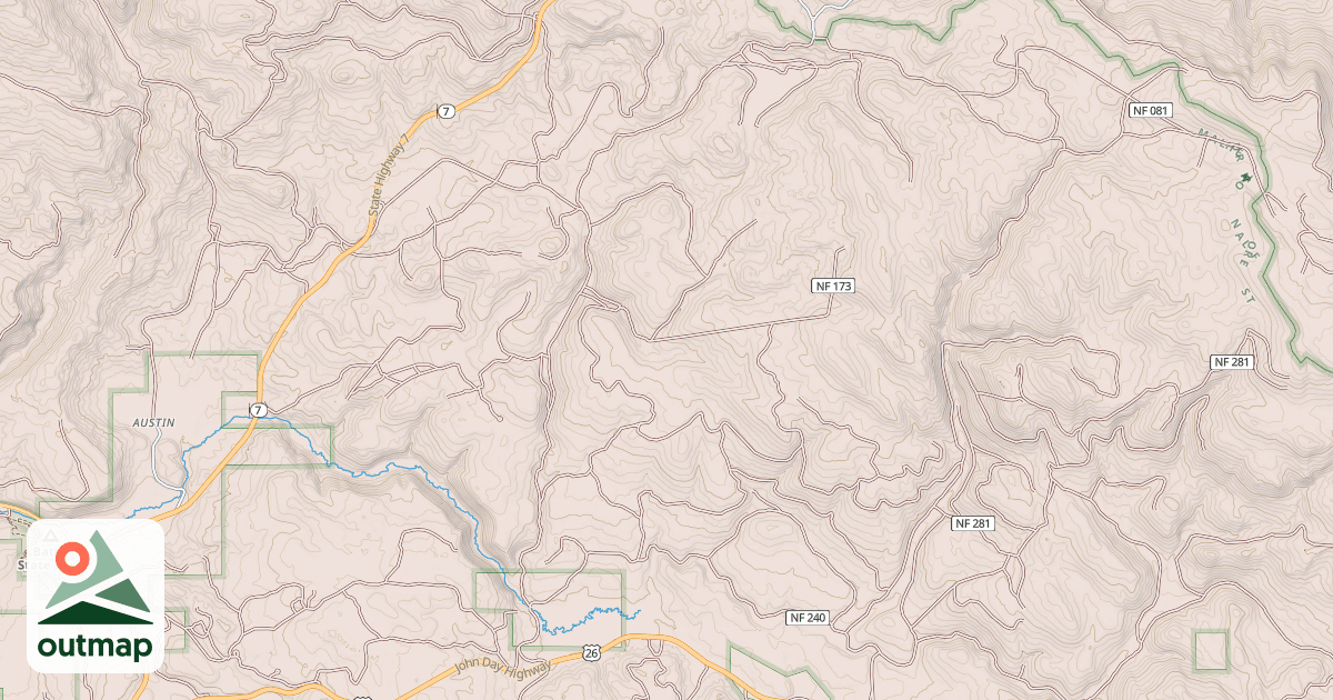 Map of CRAWFORD CREEK MRS
