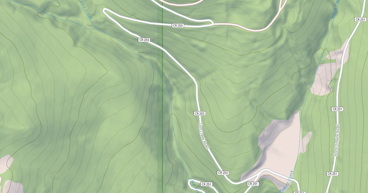 Map preview of Lion Creek Road