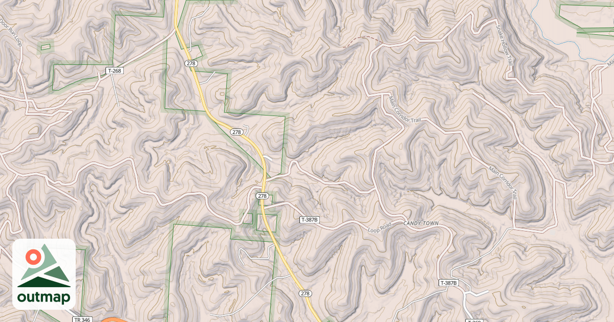 Map of Main Corridor Trail