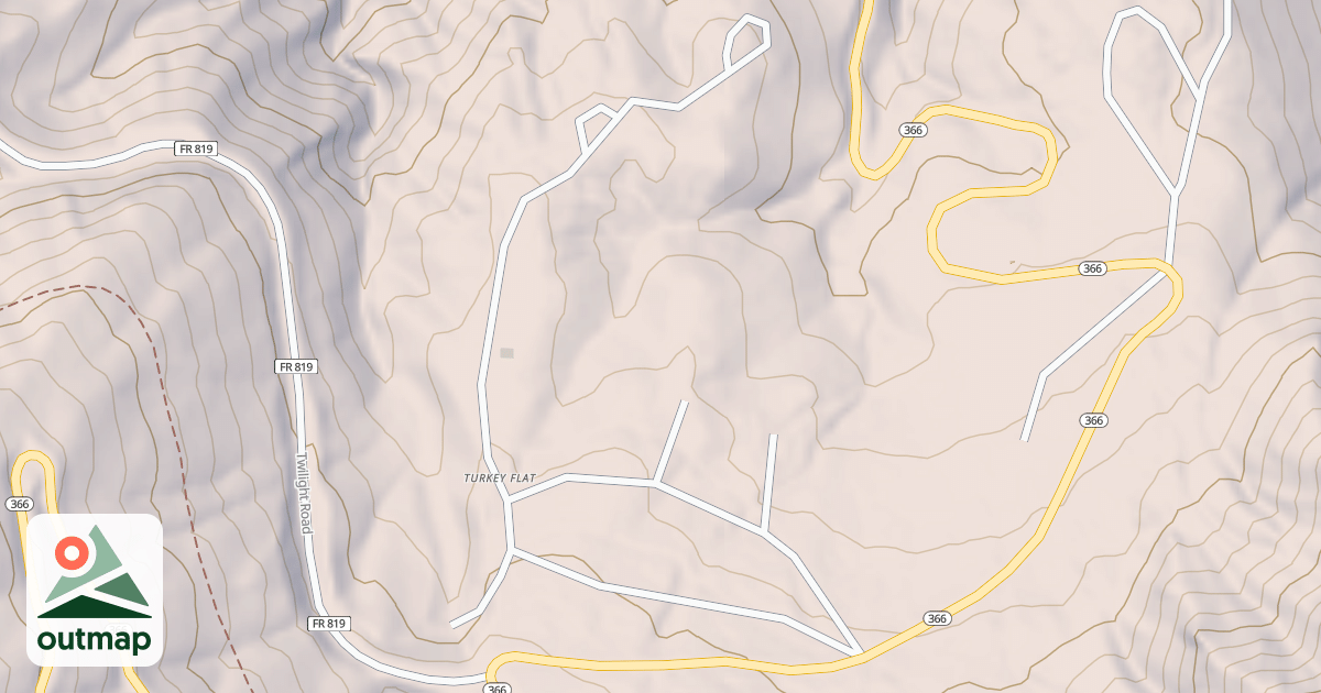 Map of UPPER TURKEY FLAT