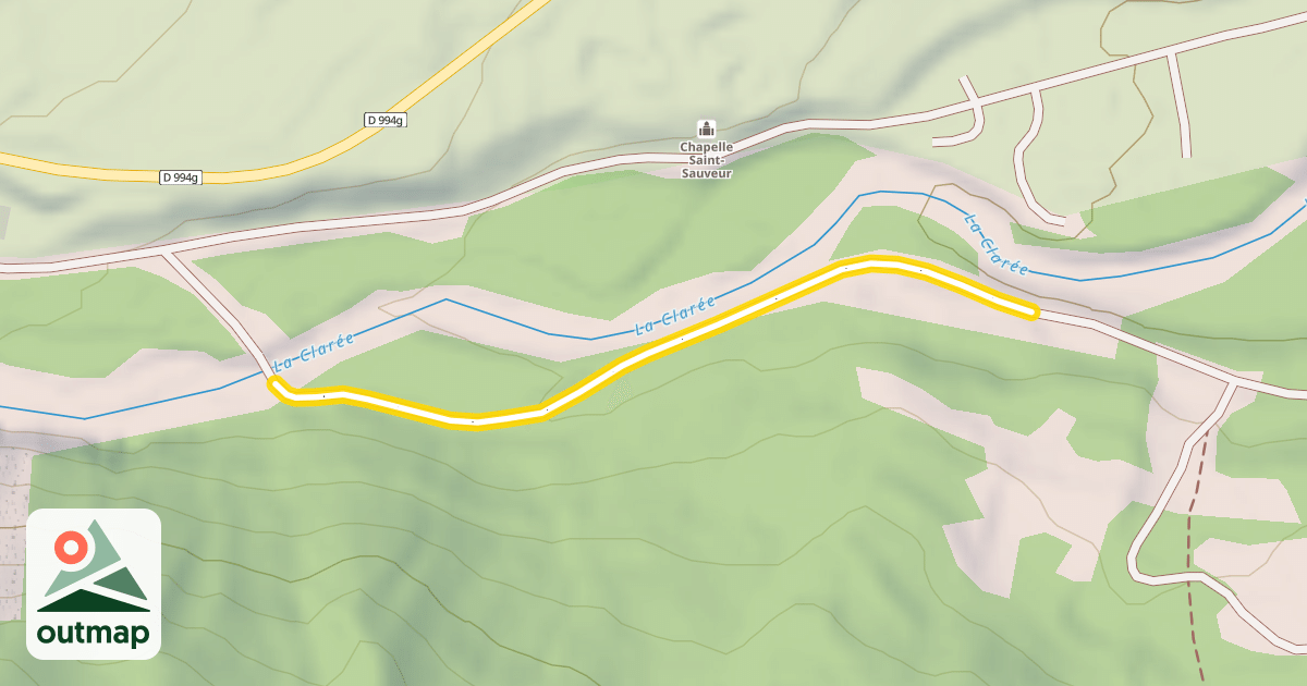 Map of Les Arras - Retour / Pont des Armands