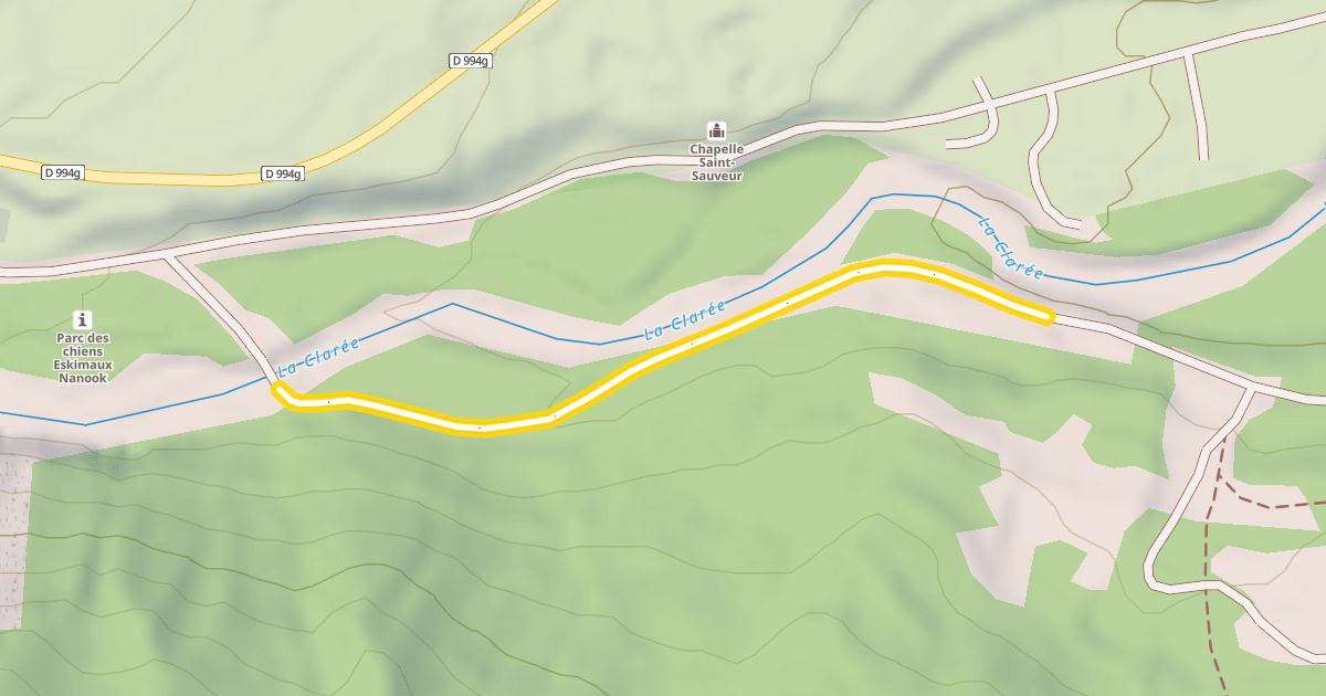 Map preview of Les Arras - Retour / Pont des Armands