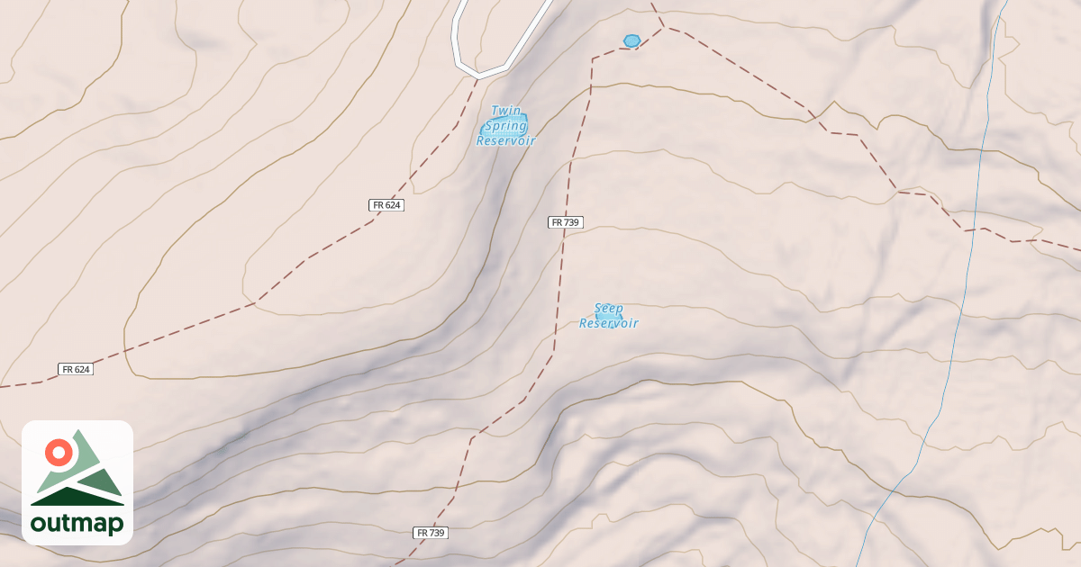 Map of West Twin Springs