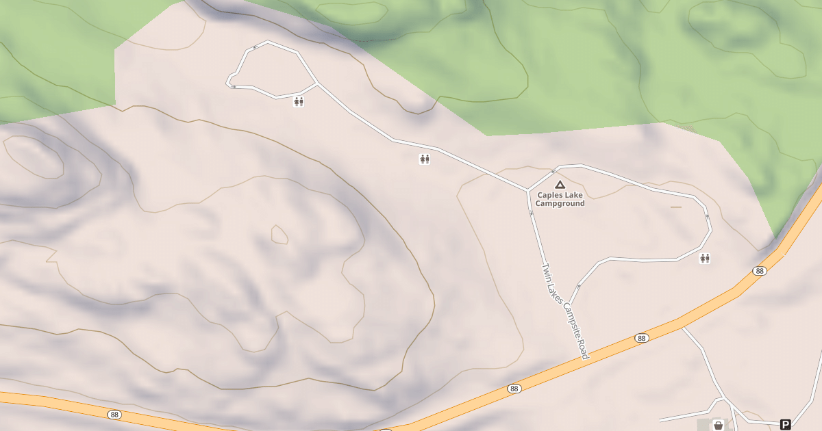 Map preview of CAPLES LAKE CG