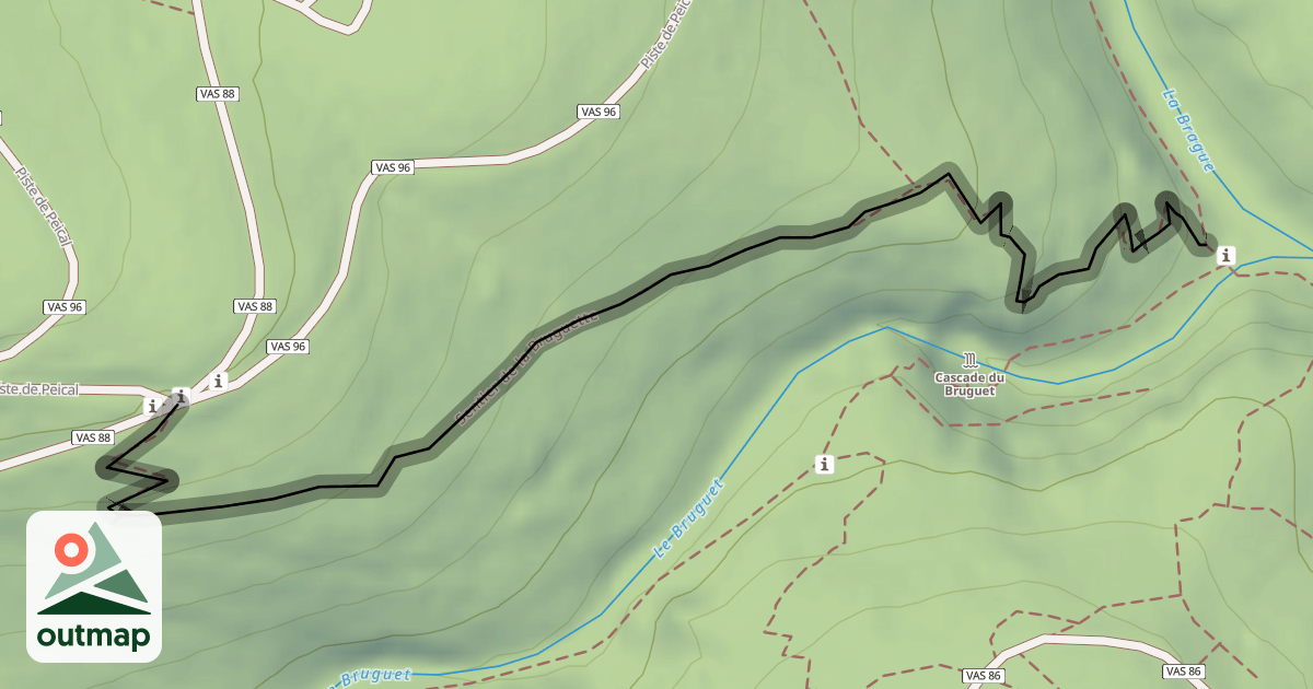 Map of Sentier de la Bruguette