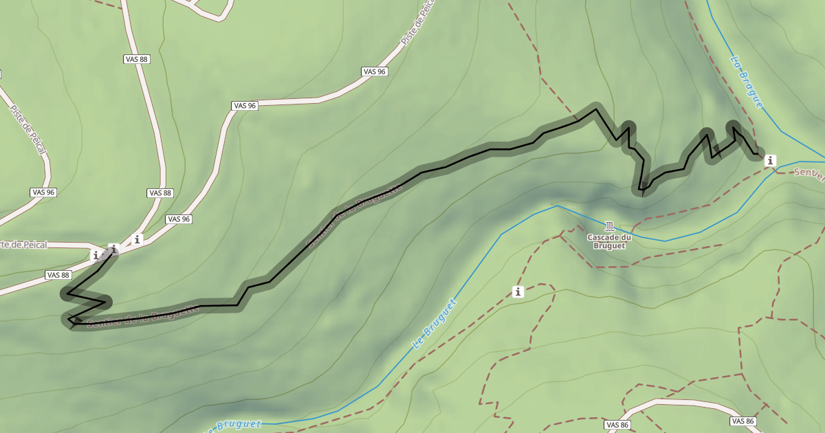 Map preview of Sentier de la Bruguette