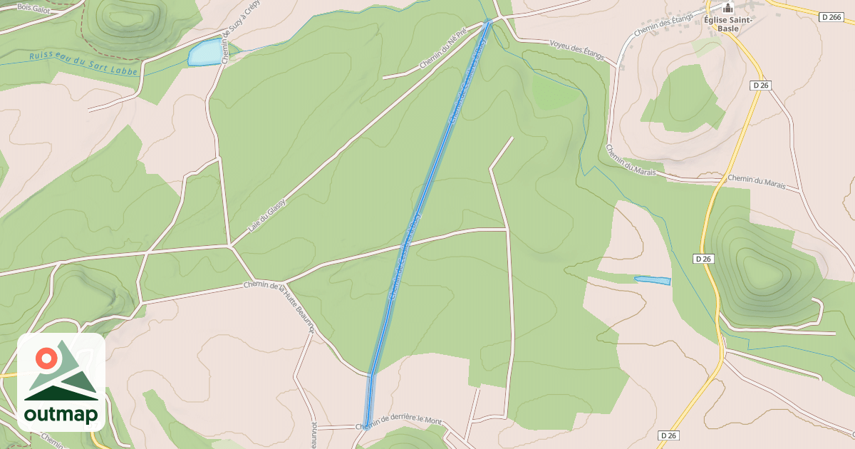 Map of Chemin de Cessières à Bucy