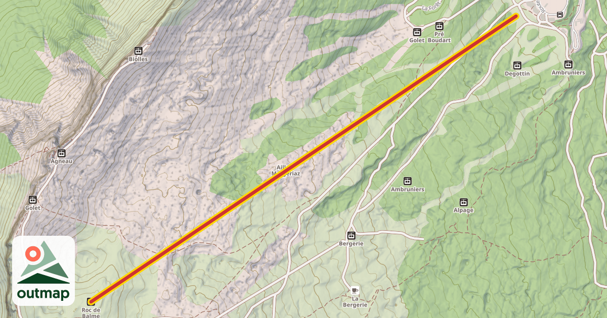Map of Le Roc de Balme