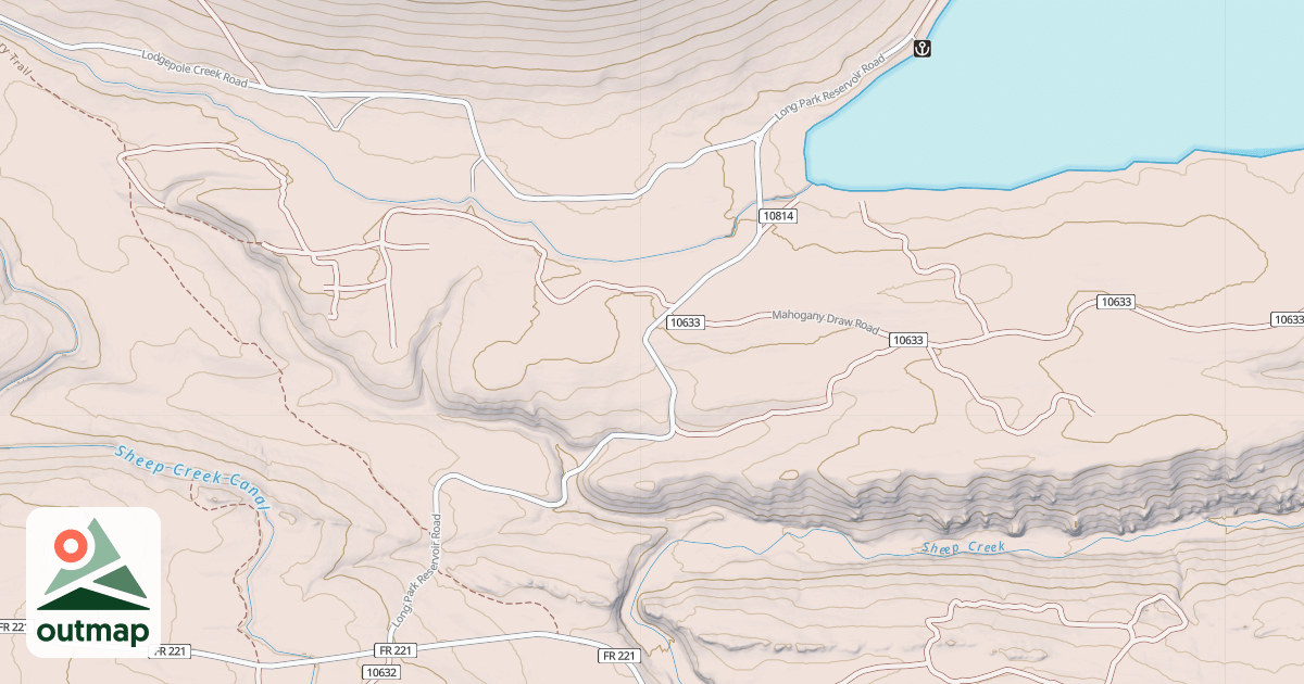 Map of LONG PARK RESERVOIR