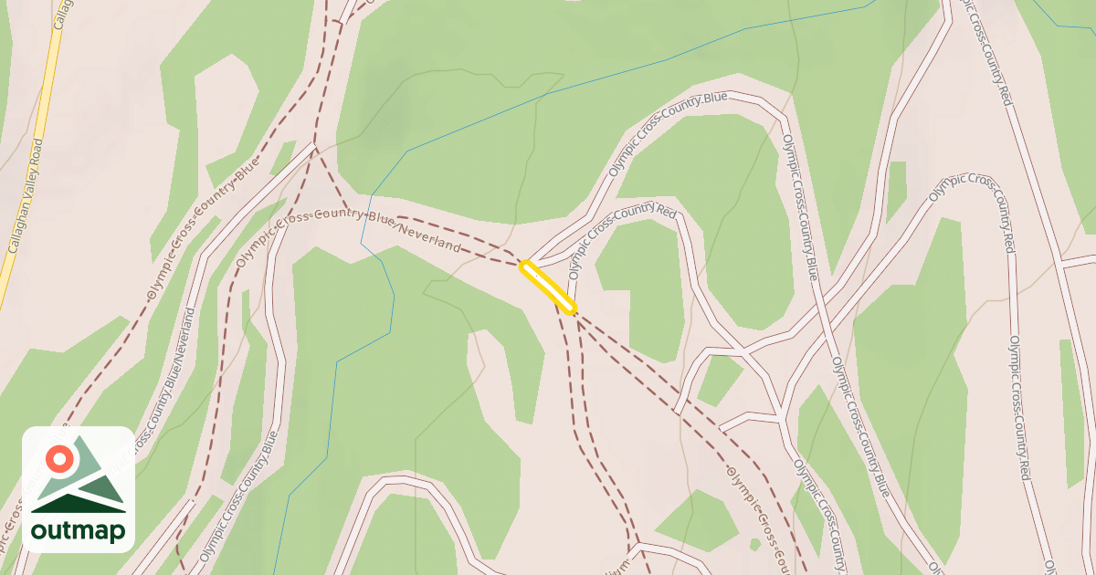 Map of Olympic Cross-Country Blue